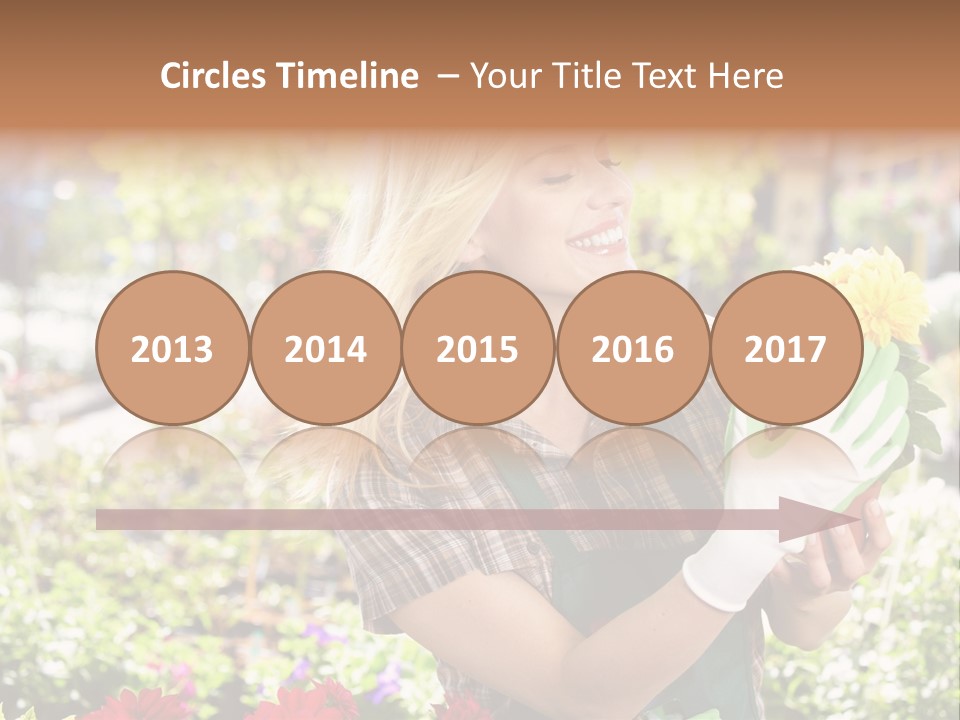 Standing Happy Female PowerPoint Template