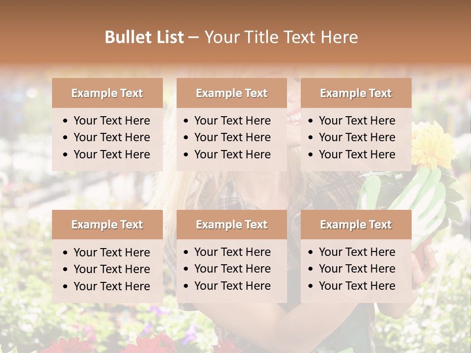 Standing Happy Female PowerPoint Template