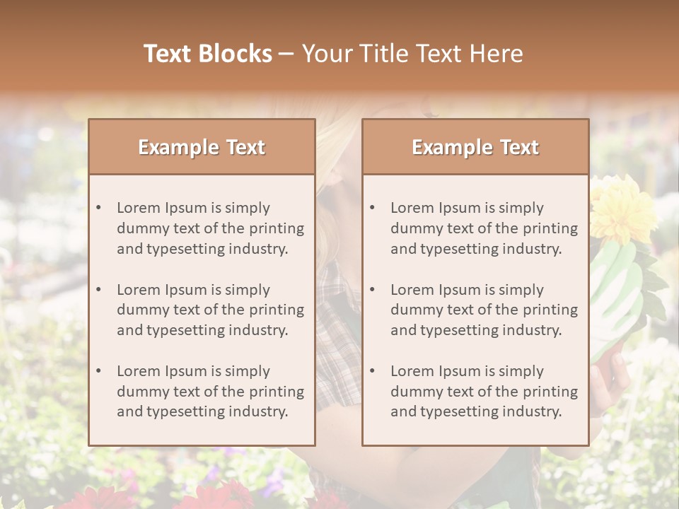 Standing Happy Female PowerPoint Template