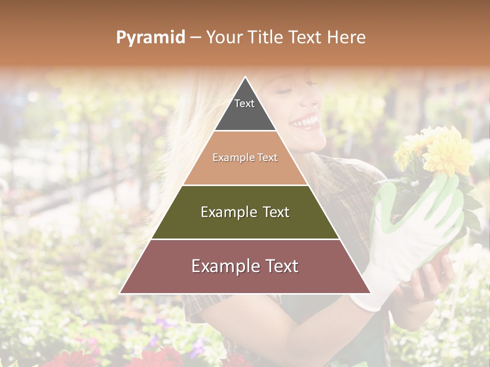Standing Happy Female PowerPoint Template