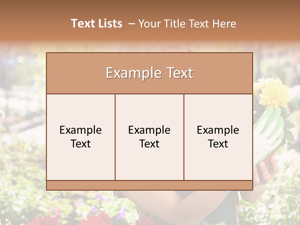 Standing Happy Female PowerPoint Template