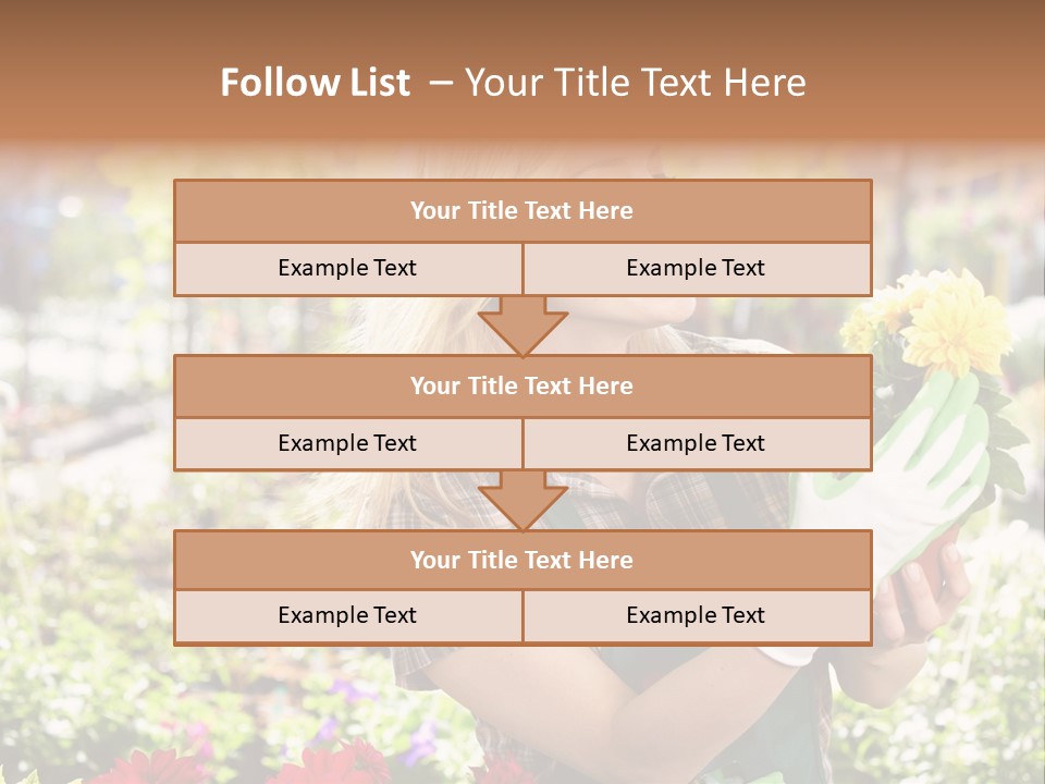 Standing Happy Female PowerPoint Template