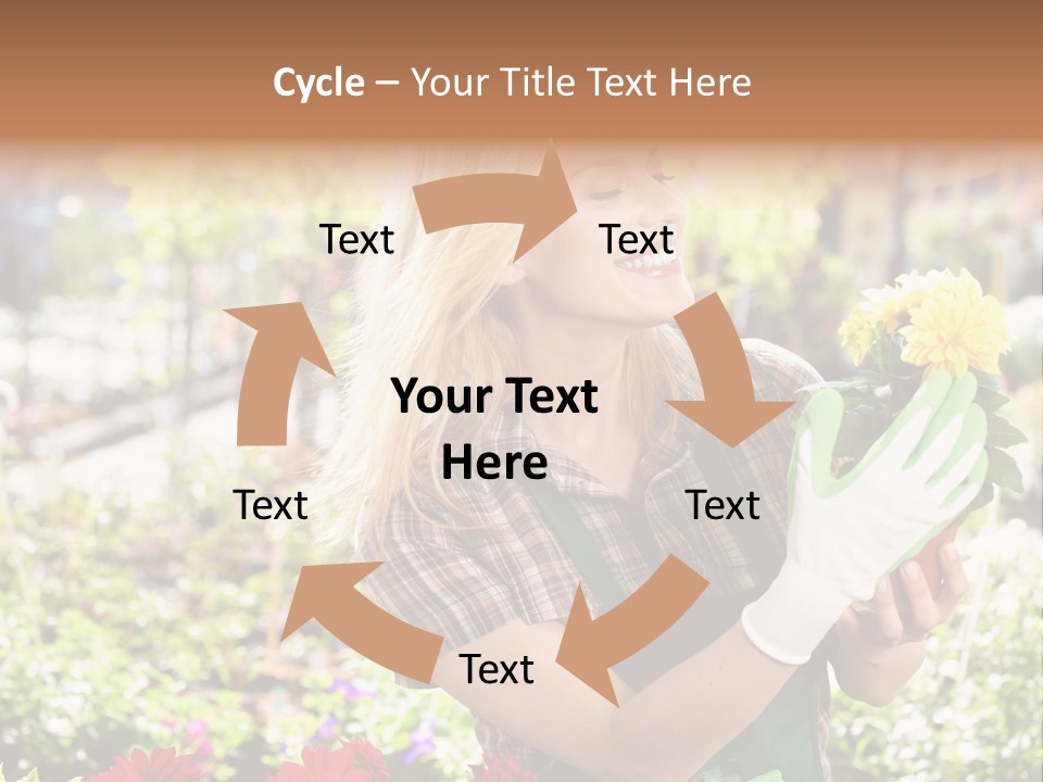Standing Happy Female PowerPoint Template