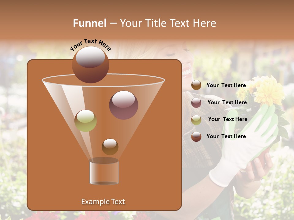Standing Happy Female PowerPoint Template