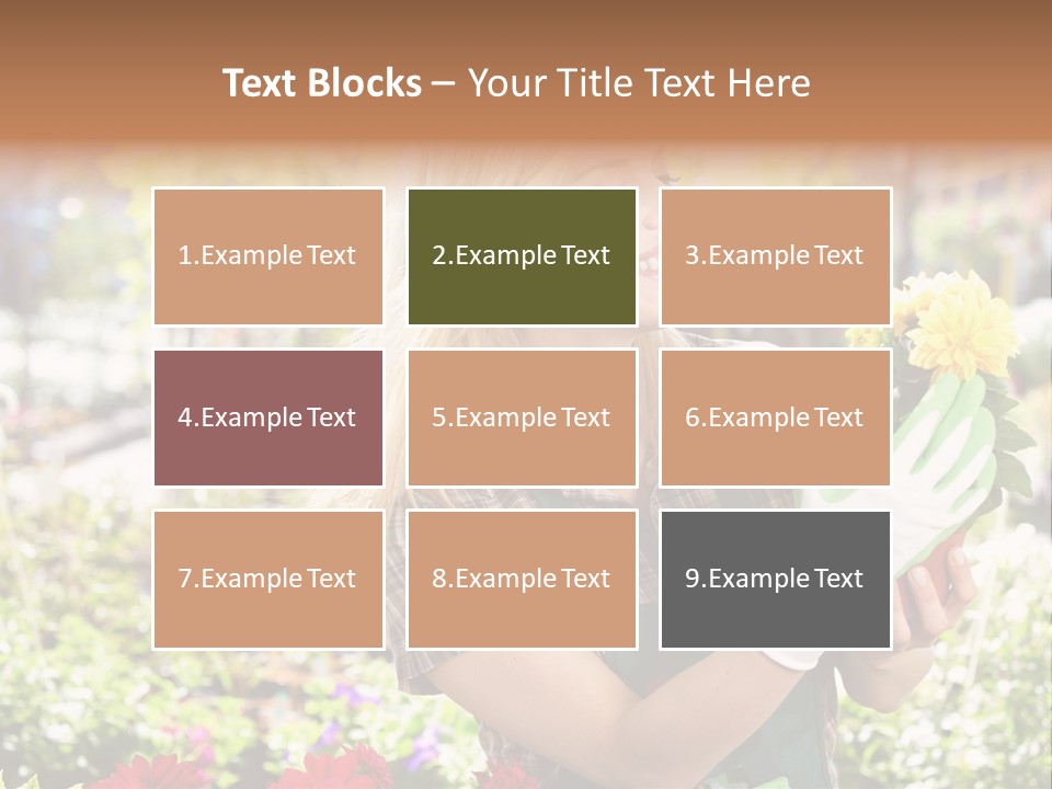 Standing Happy Female PowerPoint Template