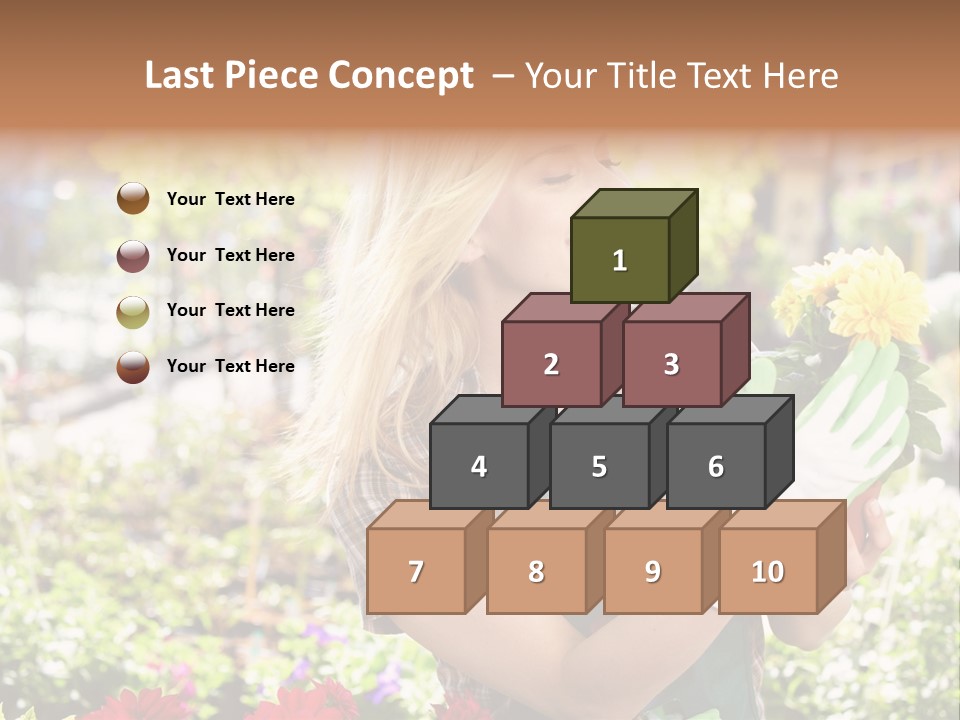 Standing Happy Female PowerPoint Template