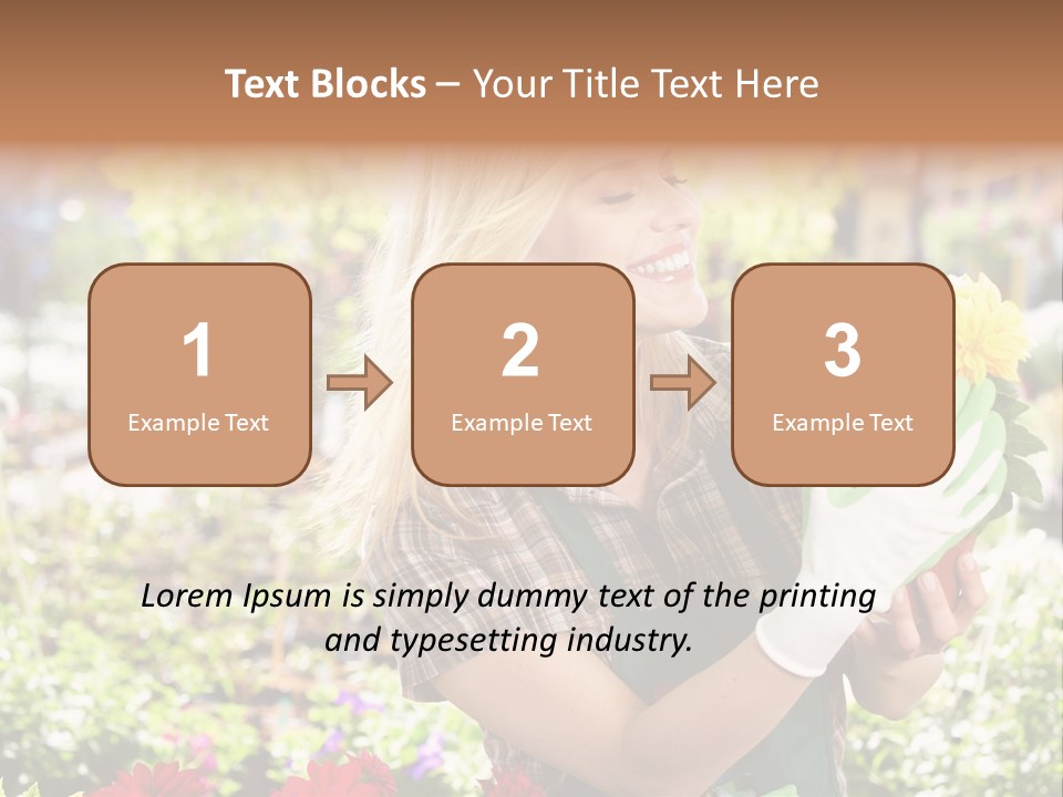 Standing Happy Female PowerPoint Template