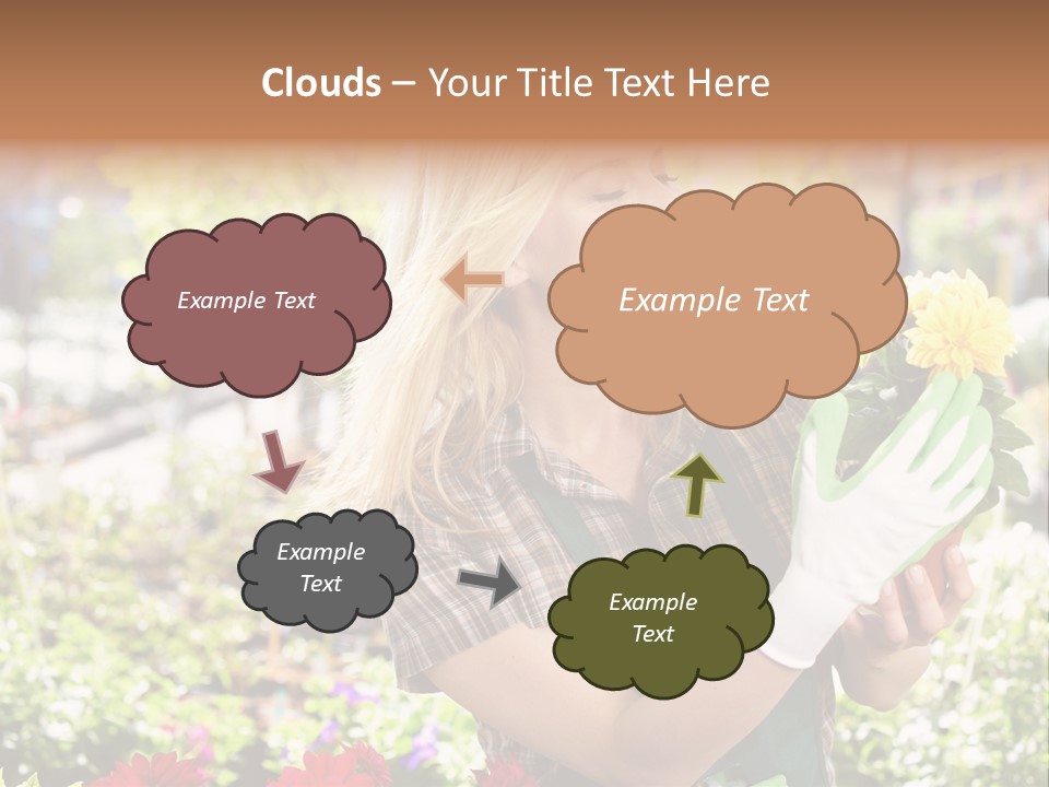 Standing Happy Female PowerPoint Template