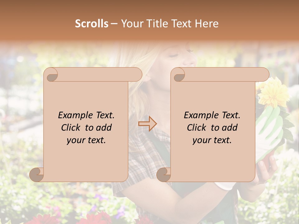 Standing Happy Female PowerPoint Template