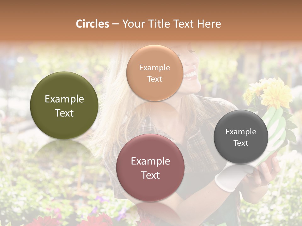 Standing Happy Female PowerPoint Template