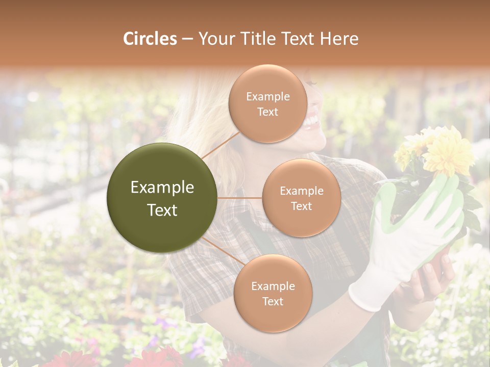 Standing Happy Female PowerPoint Template