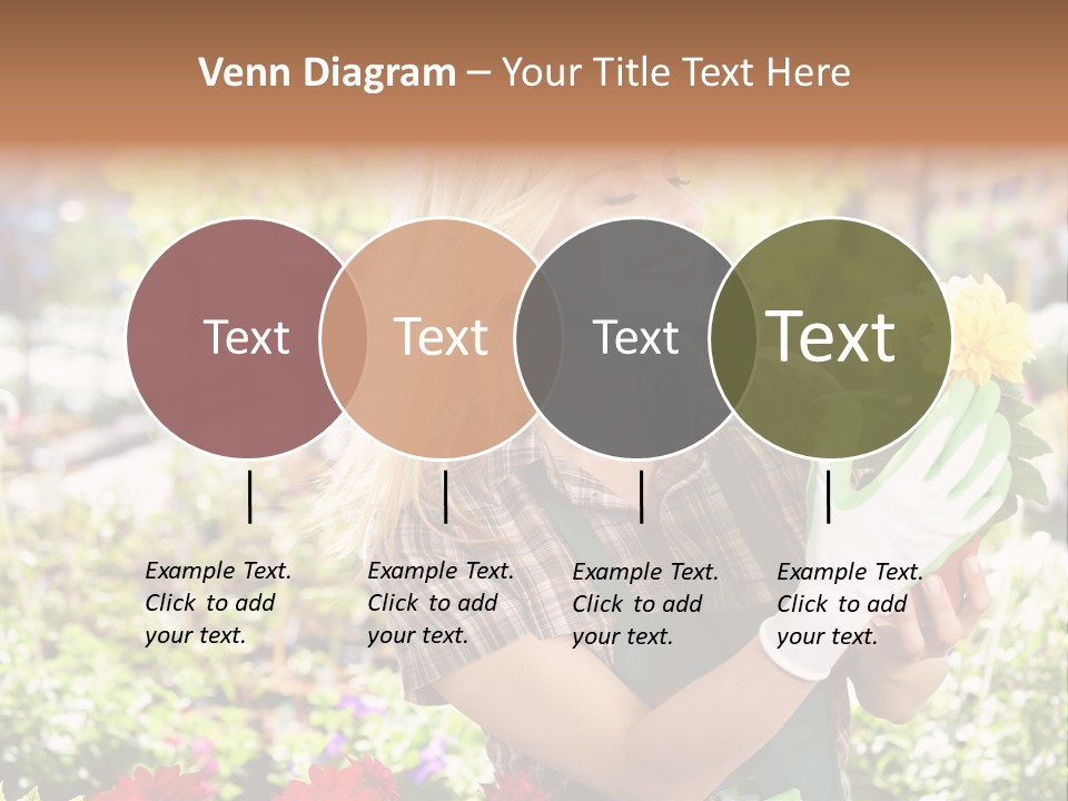 Standing Happy Female PowerPoint Template