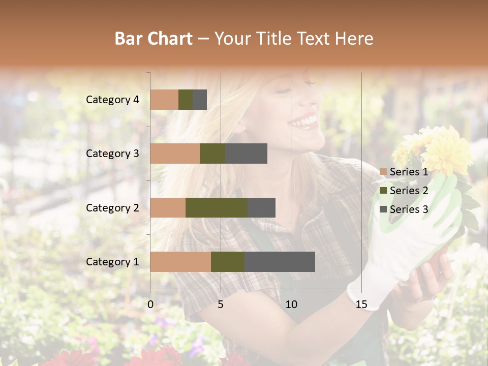 Standing Happy Female PowerPoint Template