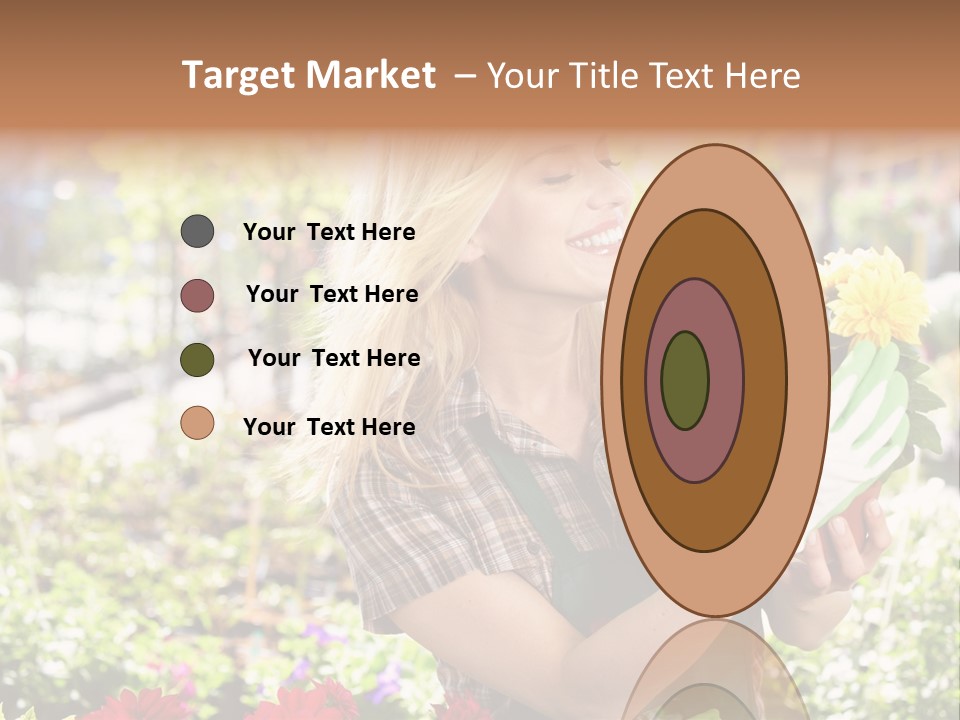 Standing Happy Female PowerPoint Template