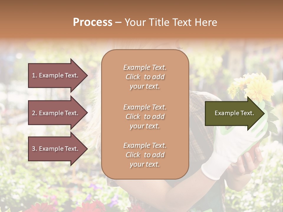 Standing Happy Female PowerPoint Template