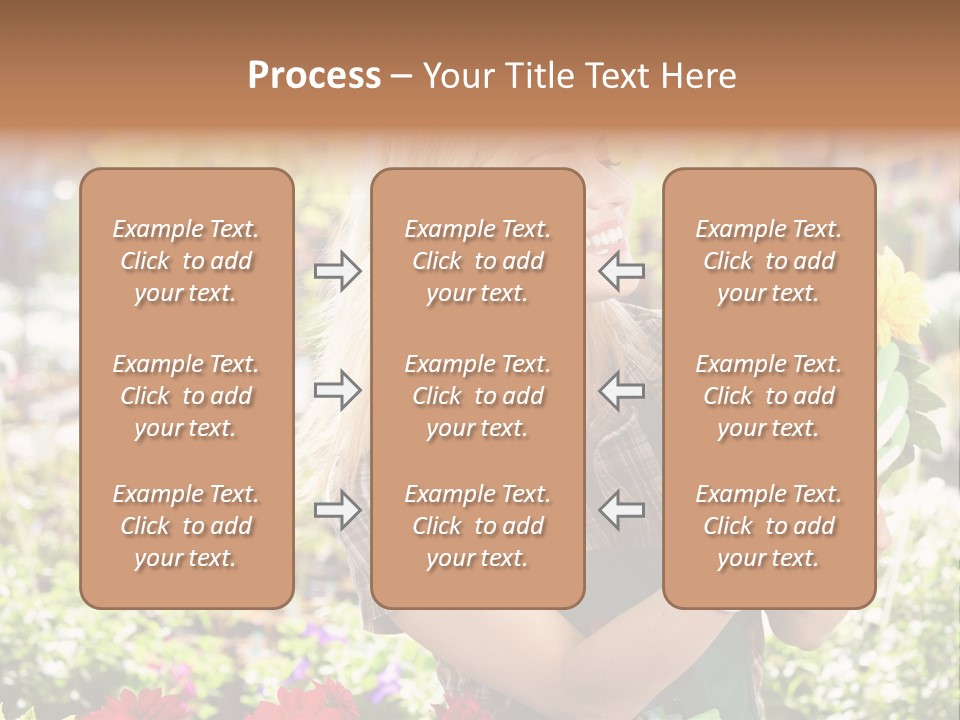 Standing Happy Female PowerPoint Template