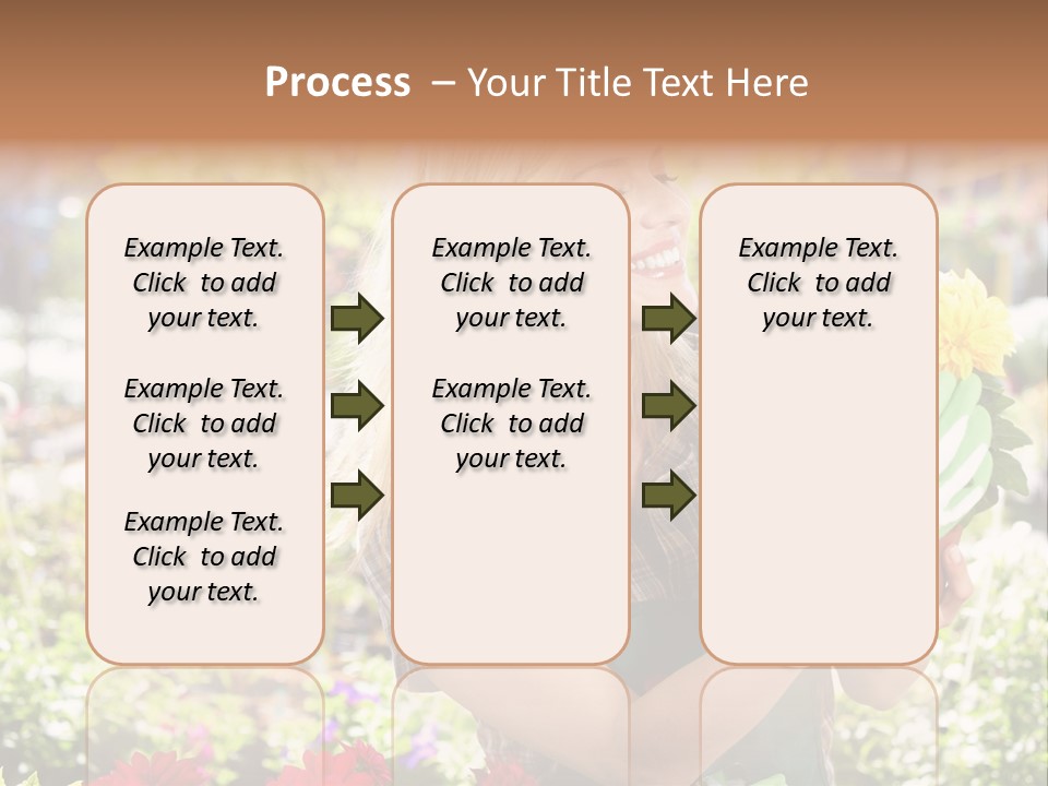 Standing Happy Female PowerPoint Template