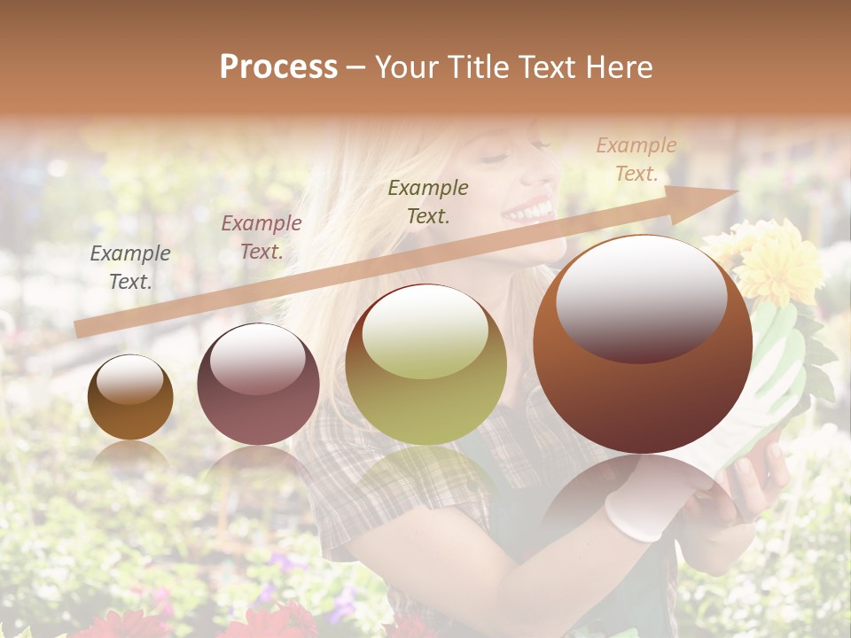 Standing Happy Female PowerPoint Template