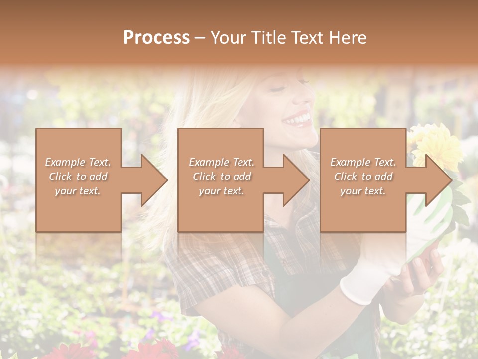 Standing Happy Female PowerPoint Template