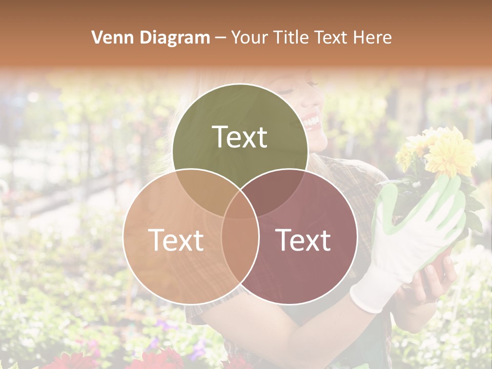 Standing Happy Female PowerPoint Template