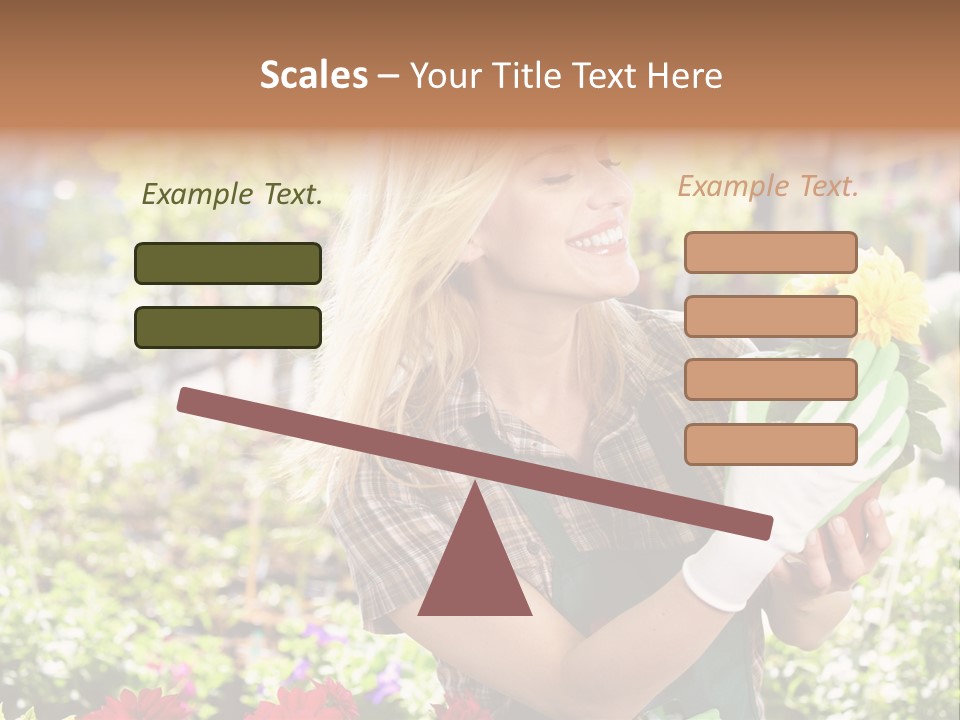 Standing Happy Female PowerPoint Template