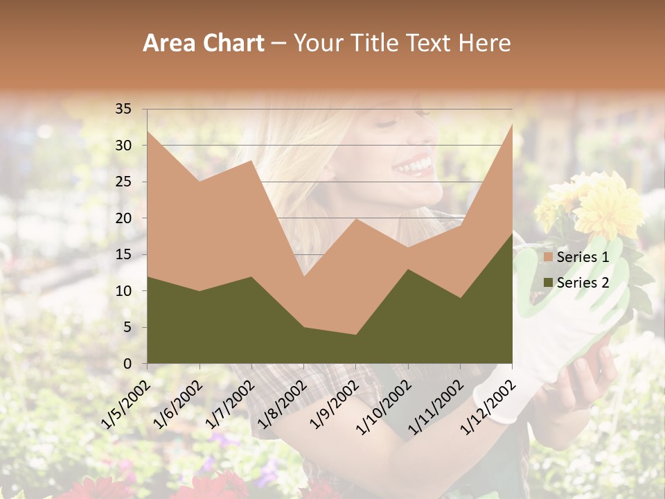 Standing Happy Female PowerPoint Template