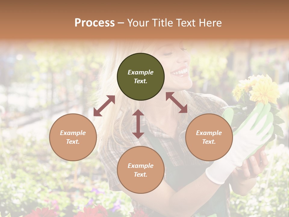 Standing Happy Female PowerPoint Template