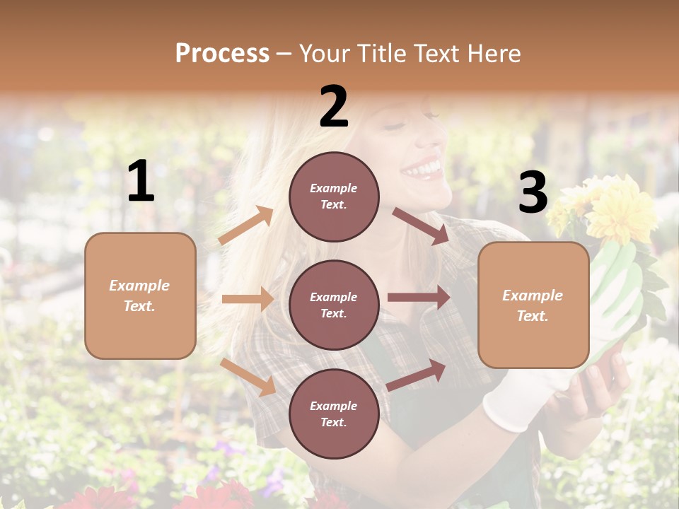 Standing Happy Female PowerPoint Template