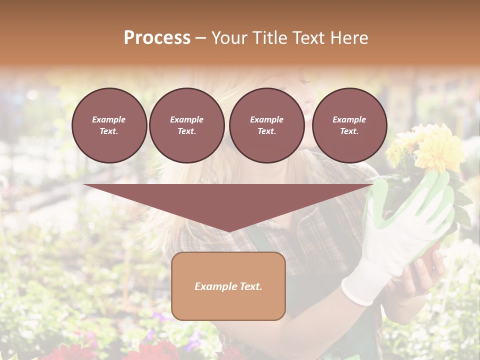 Standing Happy Female PowerPoint Template