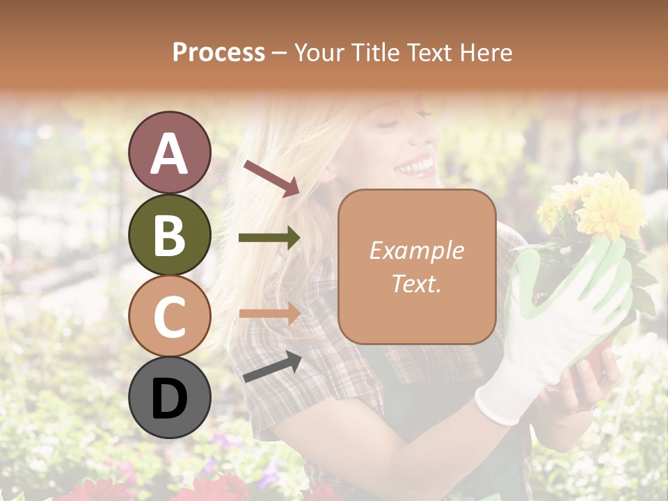 Standing Happy Female PowerPoint Template