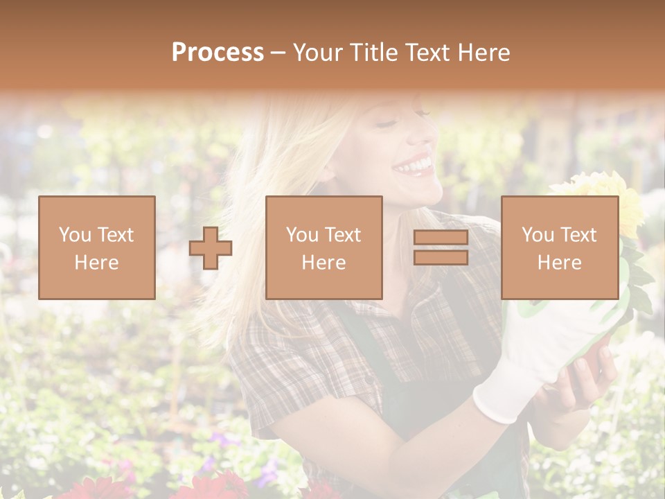 Standing Happy Female PowerPoint Template