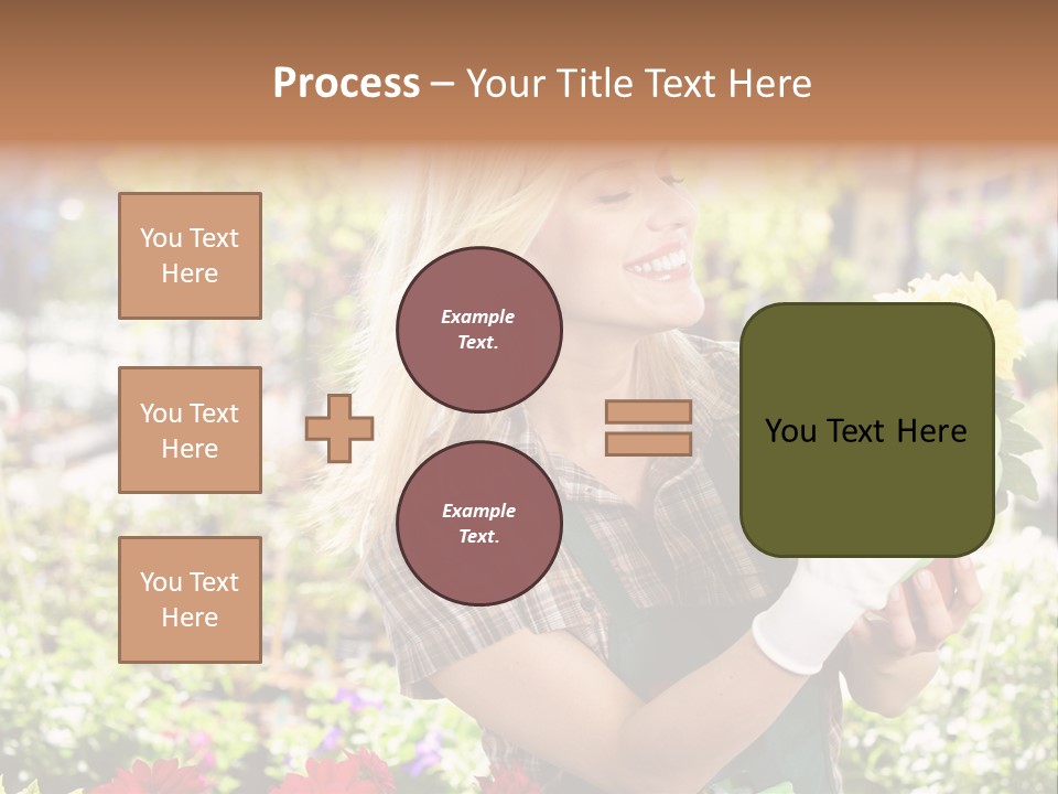 Standing Happy Female PowerPoint Template