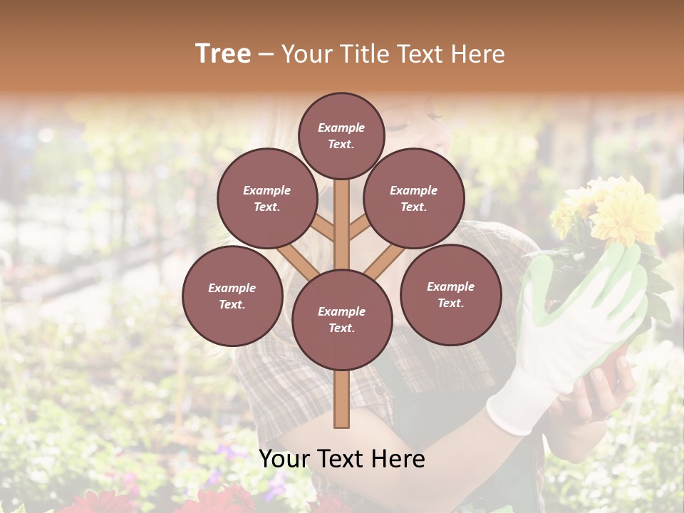 Standing Happy Female PowerPoint Template