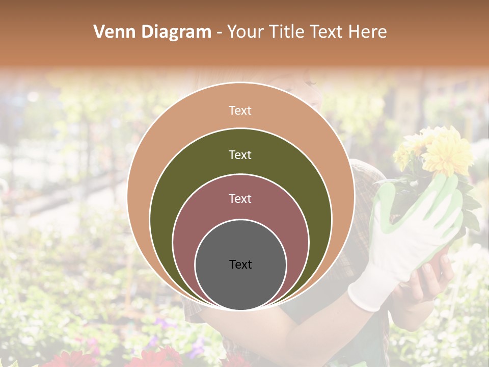 Standing Happy Female PowerPoint Template