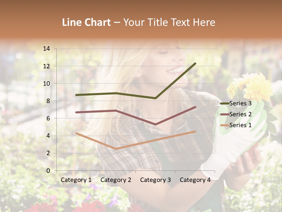 Standing Happy Female PowerPoint Template