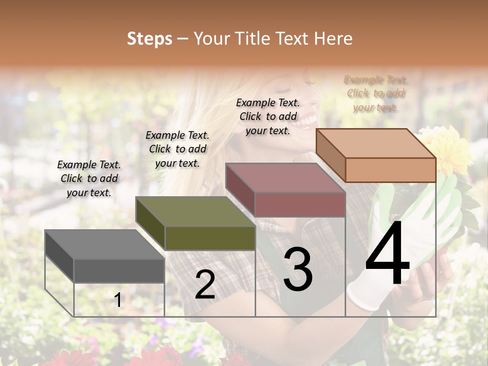 Standing Happy Female PowerPoint Template