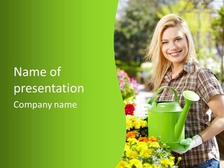 Commercial Growing Greenhouse PowerPoint Template