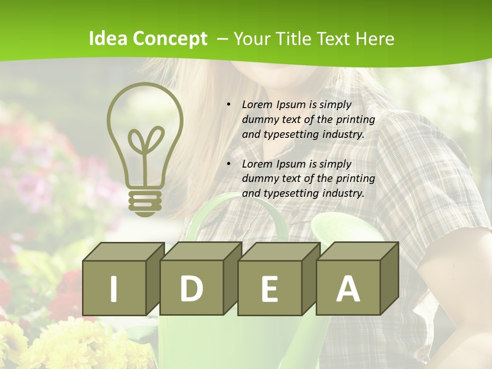 Commercial Growing Greenhouse PowerPoint Template