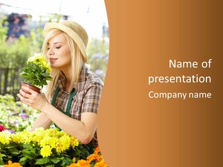 Worker Bloom Flower PowerPoint Template