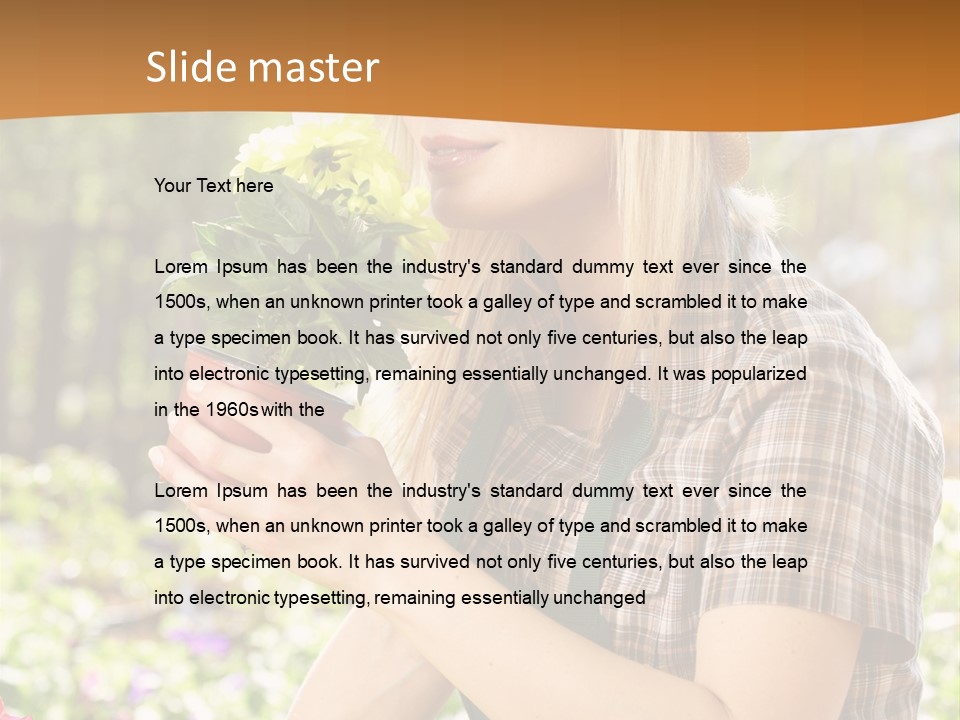 Worker Bloom Flower PowerPoint Template