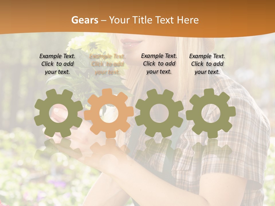 Worker Bloom Flower PowerPoint Template