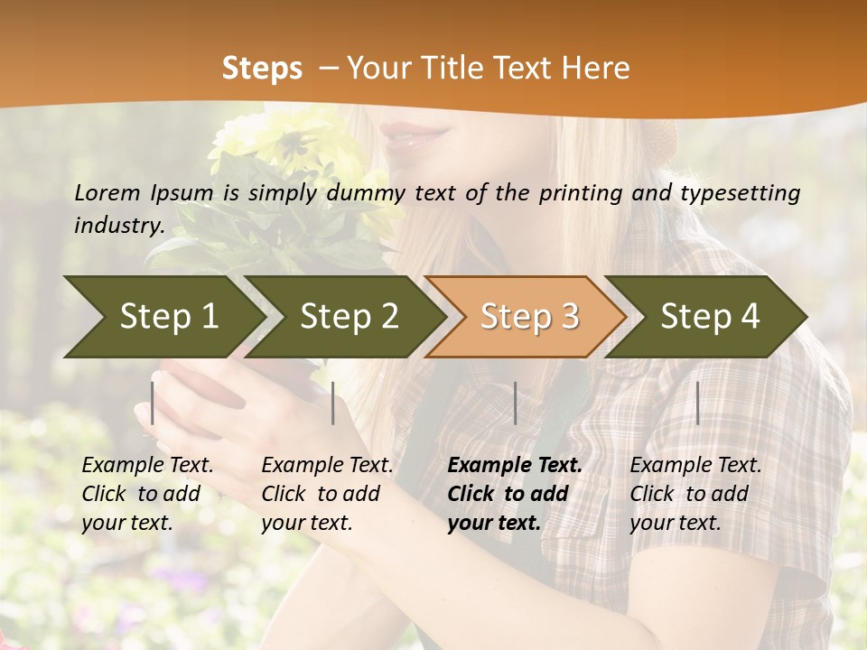 Worker Bloom Flower PowerPoint Template