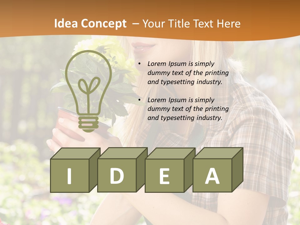 Worker Bloom Flower PowerPoint Template