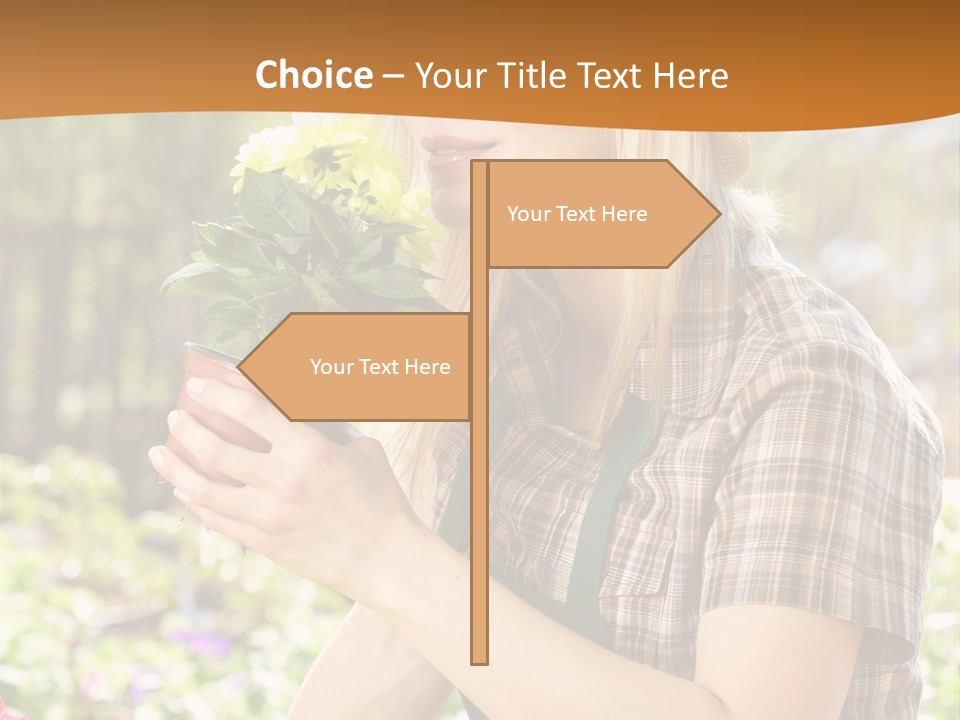 Worker Bloom Flower PowerPoint Template