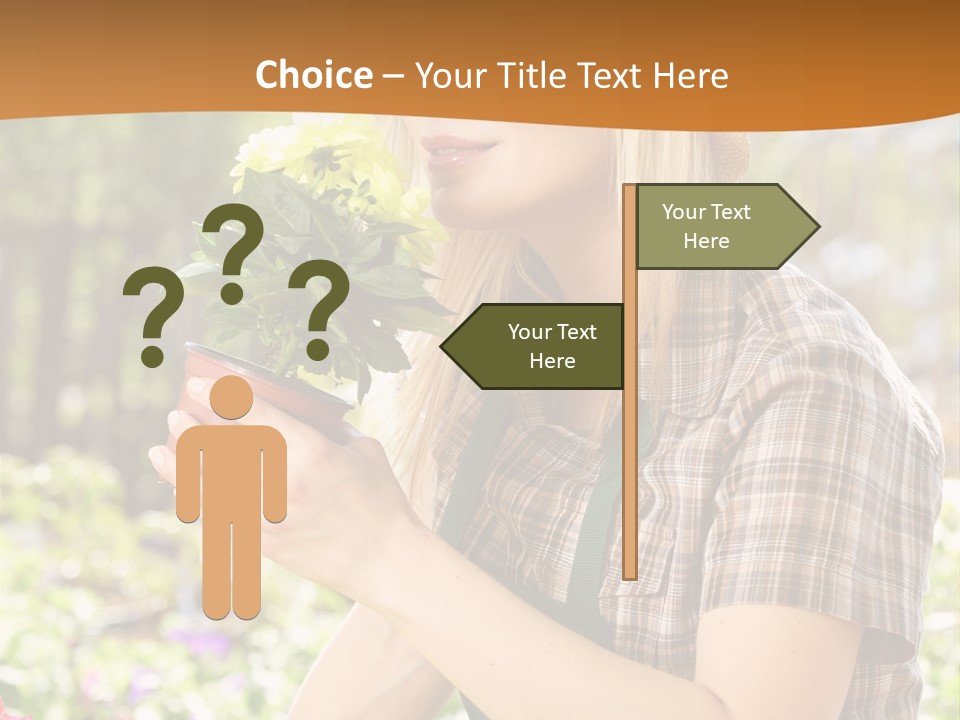 Worker Bloom Flower PowerPoint Template