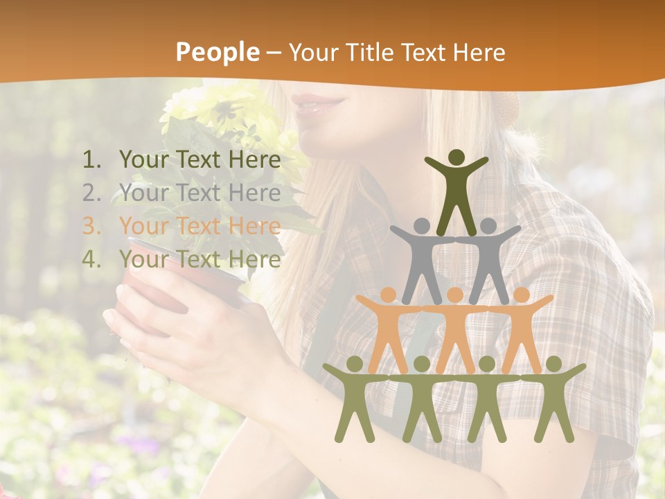 Worker Bloom Flower PowerPoint Template