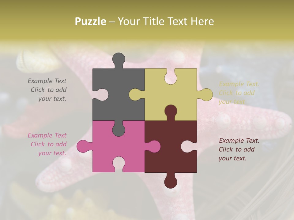 Aquatic Star Echinoderm PowerPoint Template