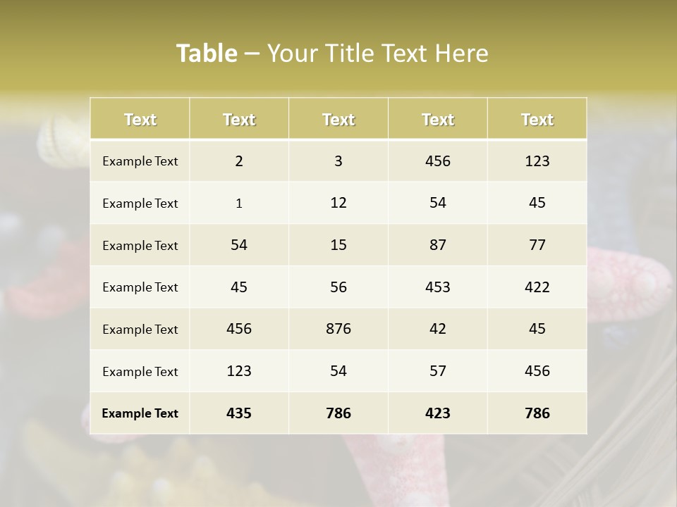 Aquatic Star Echinoderm PowerPoint Template