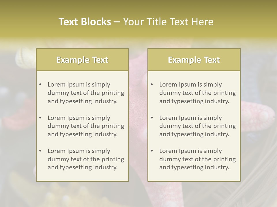 Aquatic Star Echinoderm PowerPoint Template