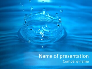 Wasser Licht Welligkeit PowerPoint Template